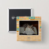 Uit gebrek aan belangstelling vierkante button 5,1 cm (Voorkant /achterkant)