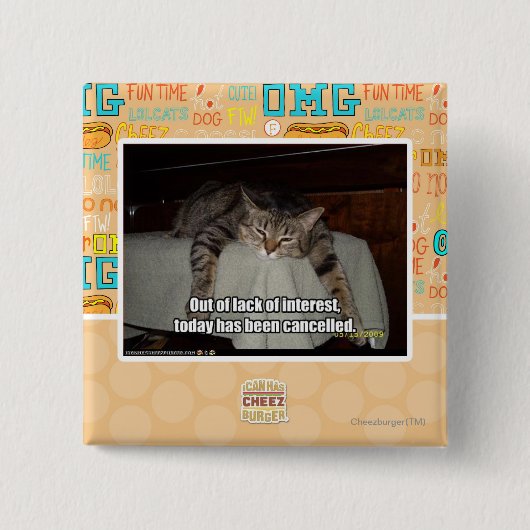 Uit gebrek aan belangstelling vierkante button 5,1 cm (Voorkant)