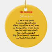 Uit Guatamala met liefdesadoptie Keramisch Ornament (Achterkant)