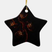 Uit het Abstracte donkere Star-Ornament Keramisch Ornament (Achterkant)