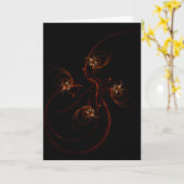 Uit het Abstracte Wenskaart voor donkere kunst Kaart (Gele Bloem)