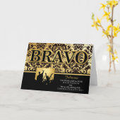 uit het Amerikaanse Afstuderen BRAVO Faux Gold Foi Kaart (Gele Bloem)