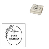 Uit het bibliotheekfloral minima boek rubberstempel (Gestempeld)