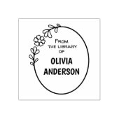 Uit het bibliotheekfloral minima boek rubberstempel (Afrduk)