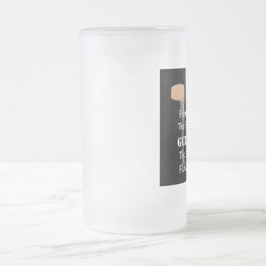 "Uit het boek van Guenesis's", gevroren glas. Matglas Bierpul (Center)