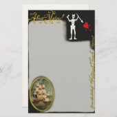 Uit het bureau van Pirate Edward Teach Stationery Briefpapier (Voorkant / Achterkant)