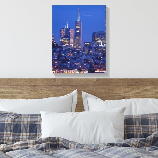 Uit het dak van de gevangenis op Alcatraz genomen Canvas Afdruk (Insitu (Slaapkamer))