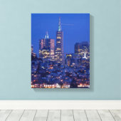 Uit het dak van de gevangenis op Alcatraz genomen Canvas Afdruk (Insitu (Houten vloer))