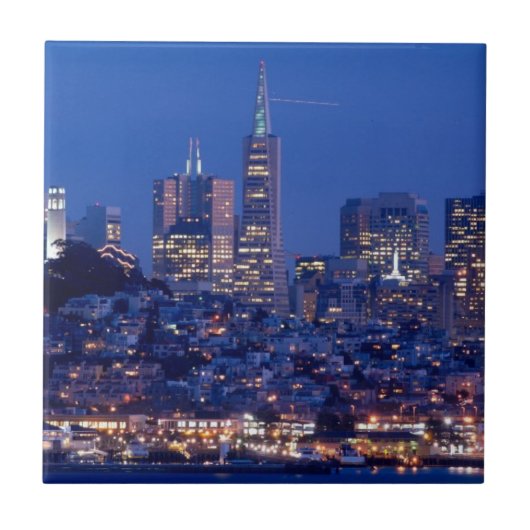 Uit het dak van de gevangenis op Alcatraz genomen Tegeltje (Voorkant)