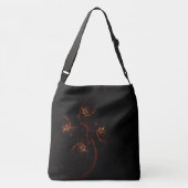 Uit het donkere Abstracte kunstdwarslichaam Crossbody Tas (Achterkant)