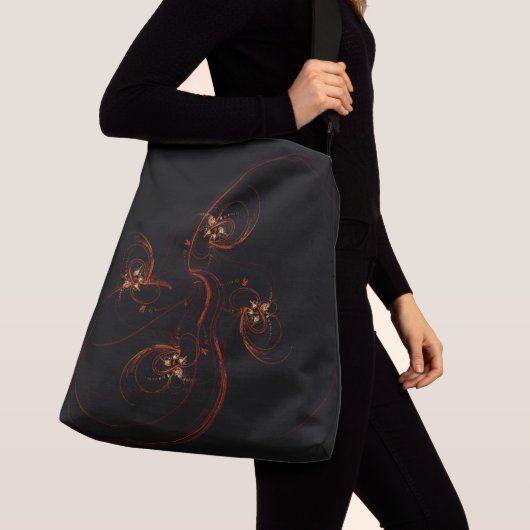 Uit het donkere Abstracte kunstdwarslichaam Crossbody Tas (Dichtbij)
