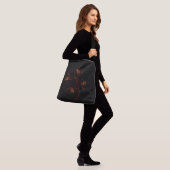 Uit het donkere Abstracte kunstdwarslichaam Crossbody Tas (Op model)