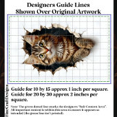 Uit het gat steken, Tabby Cat Kitten CN6 Decoupage Tissuepapier