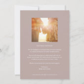 Uit het hart bewerkbare kleur bruiloft aankondigin bedankkaart (Achterkant)