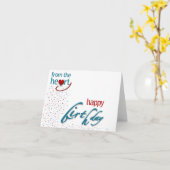 Uit het hart gelukkige verjaardag kaart (Gele Bloem)