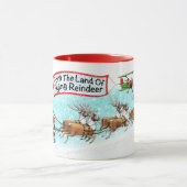 Uit het land van vliegende rendieren! mok (Midden)