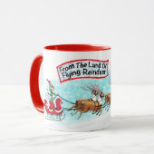 Uit het land van vliegende rendieren! mok (Voorkant links)