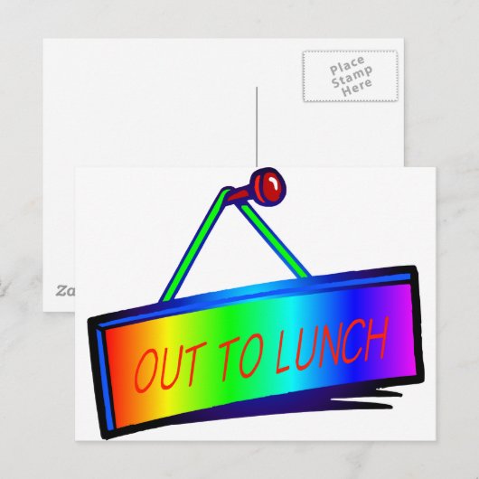 Uit het lunchthema briefkaart (Voorkant / Achterkant)