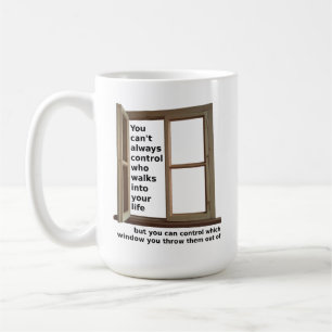 Uit het raam Funny Mug Koffiemok