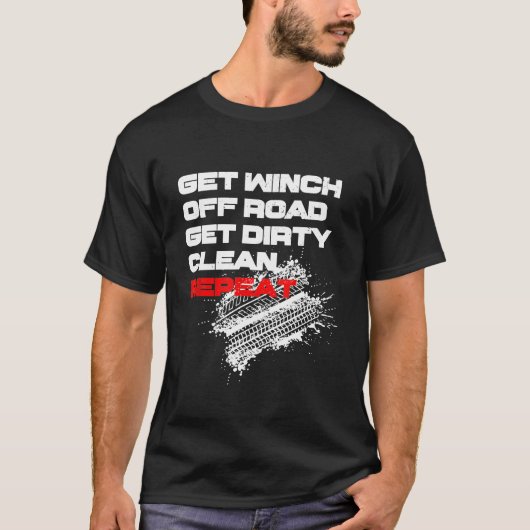 Uit het station 4 x 4 - Vrachtwagen met wielaandri T-shirt (Voorkant)