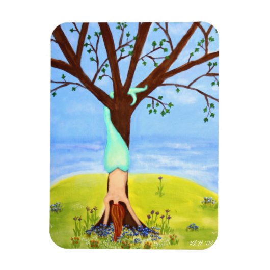 "Uit het water" Zeemeermin Fantasy Art Magneet (Verticaal)