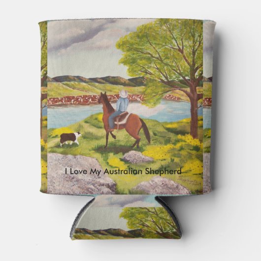 Uit het Westen Schilderen aangepaste Koelbox Blikjeskoeler (Voorkant)