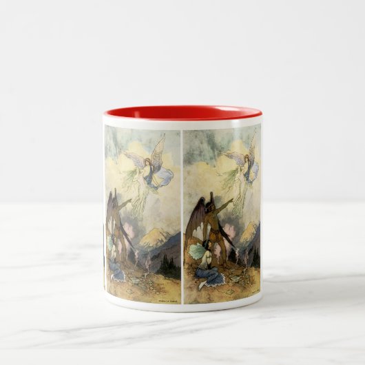 Uit, ijskoude spirits, vliegen tweekleurige koffiemok (Center)