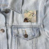 Uit, ijskoude spirits, vliegen vierkante button 5,1 cm (In situ)