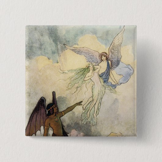Uit, ijskoude spirits, vliegen vierkante button 5,1 cm (Voorkant)