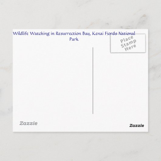 Uit in de baai briefkaart (Achterkant)