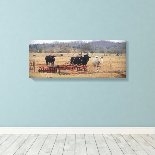 Uit in de velden canvas afdruk (Insitu (Houten vloer))