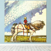 “Uit in de wijde wereld” door John Bauer Canvas Afdruk (Insitu (Houten vloer))