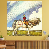 “Uit in de wijde wereld” door John Bauer Canvas Afdruk (Insitu (Woonkamer))