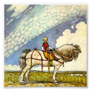 “Uit in de wijde wereld” door John Bauer Foto Afdruk