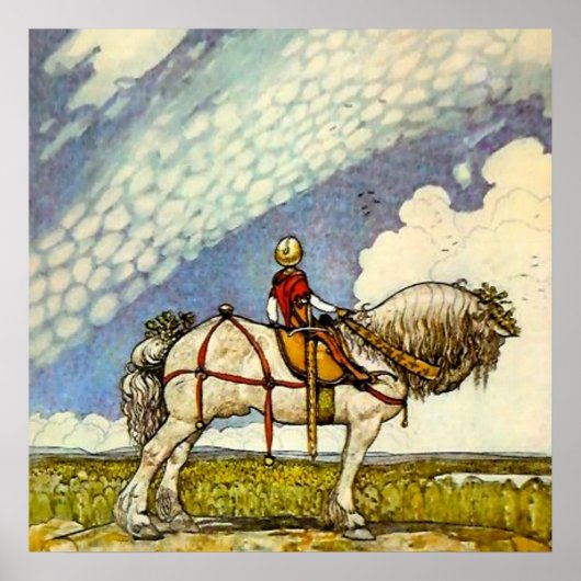 “Uit in de wijde wereld” door John Bauer Poster (Voorkant)