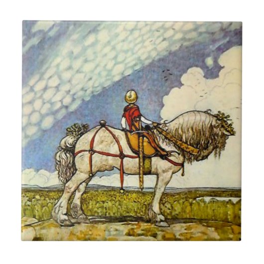 “Uit in de wijde wereld” door John Bauer Tegeltje (Voorkant)