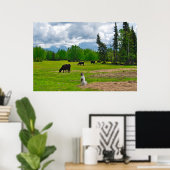 Uit in het Poster van de Pasture (Thuiskantoor)