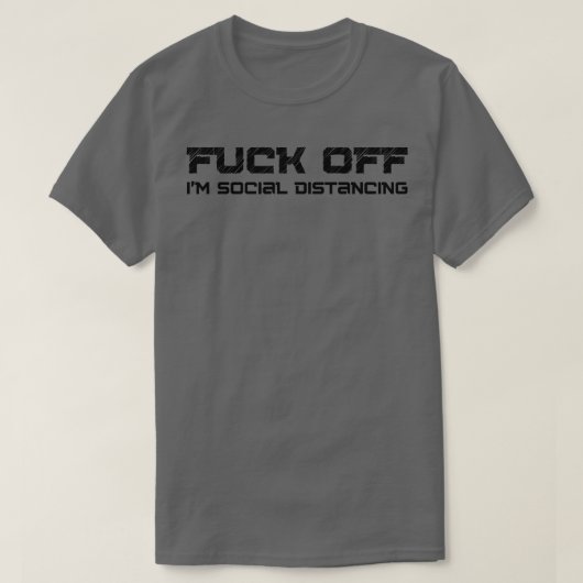 Uit in social distancing grappig introvert design t-shirt (Design voorkant)