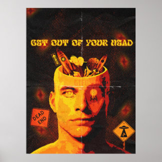 Uit je hoofd - Surreal Pop Art Poster