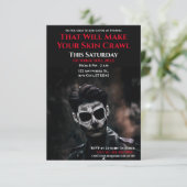 Uit je Scream Halloween Party Uitnodiging (Staand voorkant)