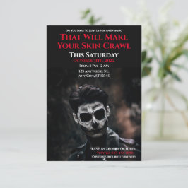 Uit je Scream Halloween Party Uitnodiging