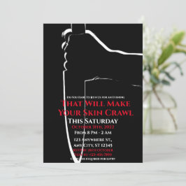 Uit je Scream Halloween Party Uitnodiging