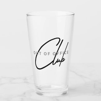 Uit Kantoor Club Grappig Glas voor Feesten & Weeke
