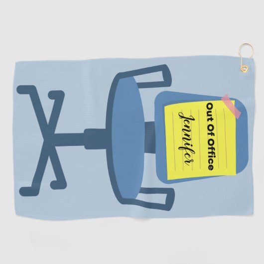 Uit Kantoor Golfhanddoek (Horizontaal)