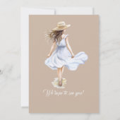 Uit Kantoor Vrouwen Pensioen Partij Waterverf Kaart (Achterkant)