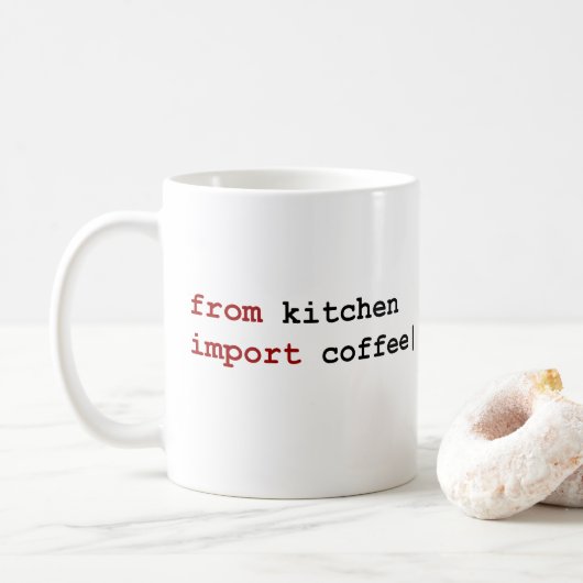 uit keukenimportkoffie - Python - mok (Met donut)