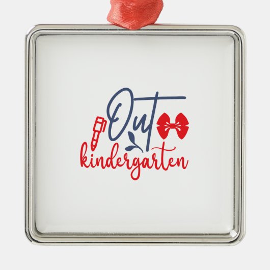 Uit Kindergarten Metalen Ornament (Voorkant)