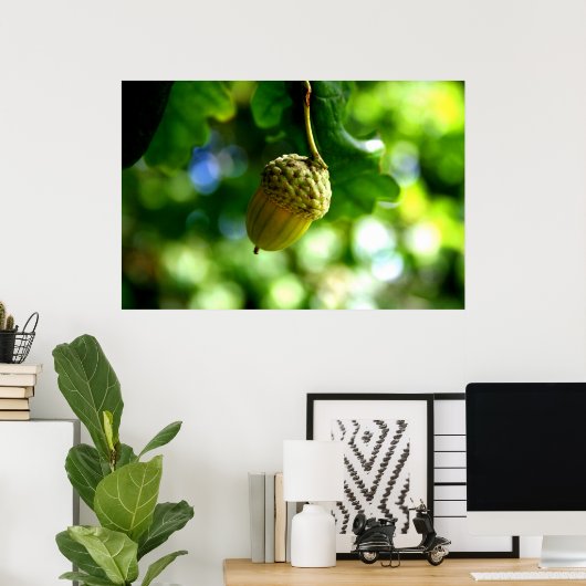 Uit kleine zuren groeien machtige eikels poster (Thuiskantoor)