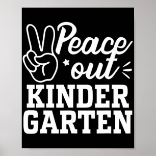 Uit kleuterschool Afstudeerder Laatste dag van sch Poster
