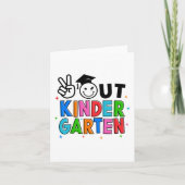 Uit kleuterschool Afstuderen Laatste dag van schoo Kaart (Voorkant)